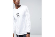 Stussy Long Sleeve T-Shirt With Link Logo- White